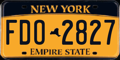 NY license plate FDO2827
