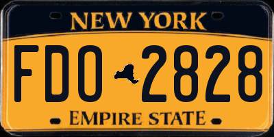 NY license plate FDO2828