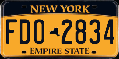 NY license plate FDO2834