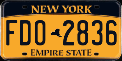 NY license plate FDO2836
