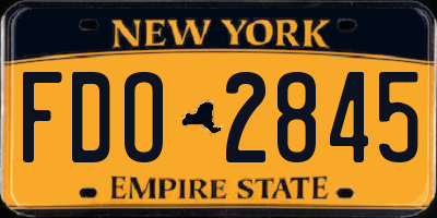 NY license plate FDO2845