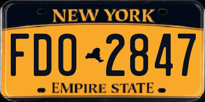 NY license plate FDO2847