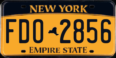 NY license plate FDO2856