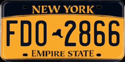 NY license plate FDO2866