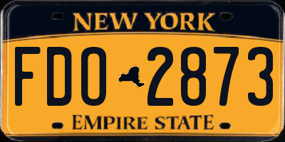 NY license plate FDO2873