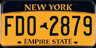 NY license plate FDO2879
