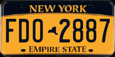 NY license plate FDO2887