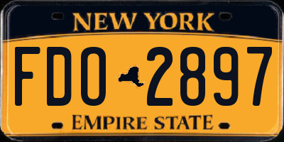 NY license plate FDO2897