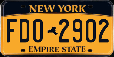 NY license plate FDO2902