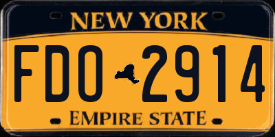 NY license plate FDO2914