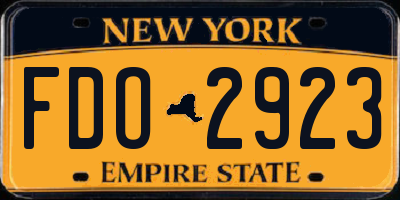 NY license plate FDO2923