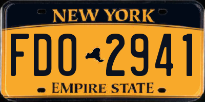 NY license plate FDO2941