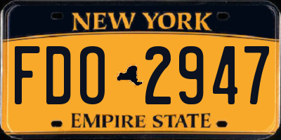 NY license plate FDO2947
