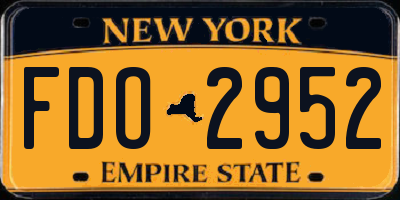 NY license plate FDO2952