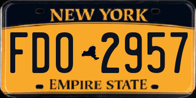 NY license plate FDO2957