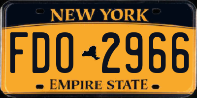 NY license plate FDO2966