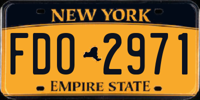 NY license plate FDO2971