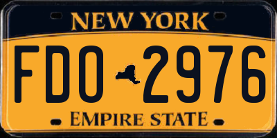 NY license plate FDO2976