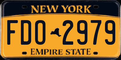NY license plate FDO2979