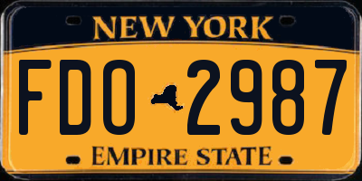 NY license plate FDO2987