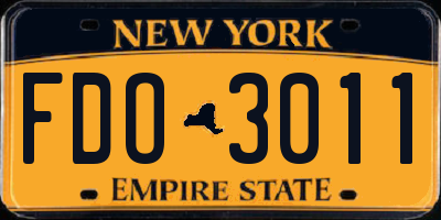 NY license plate FDO3011
