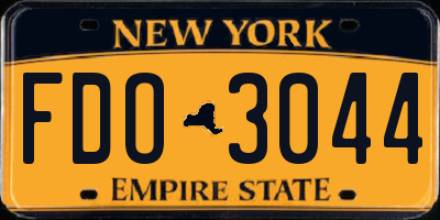 NY license plate FDO3044