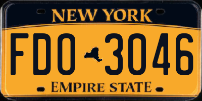 NY license plate FDO3046