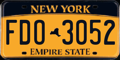 NY license plate FDO3052