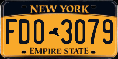 NY license plate FDO3079