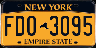 NY license plate FDO3095