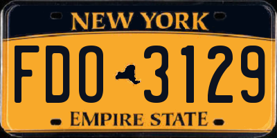 NY license plate FDO3129
