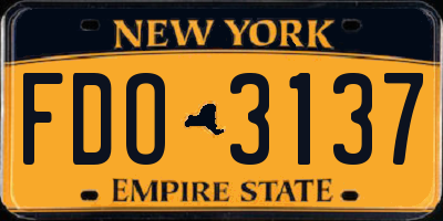 NY license plate FDO3137