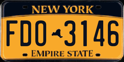 NY license plate FDO3146