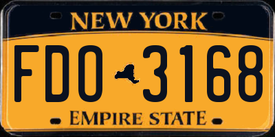 NY license plate FDO3168