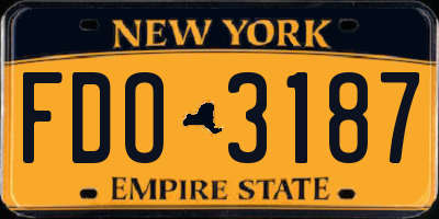 NY license plate FDO3187