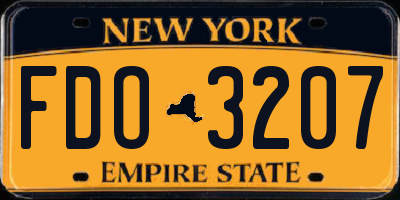 NY license plate FDO3207