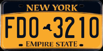 NY license plate FDO3210