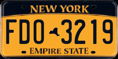 NY license plate FDO3219