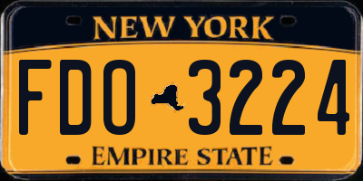 NY license plate FDO3224