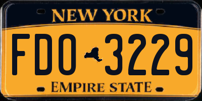 NY license plate FDO3229