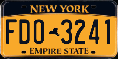 NY license plate FDO3241