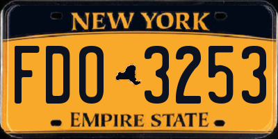 NY license plate FDO3253