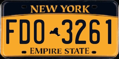NY license plate FDO3261