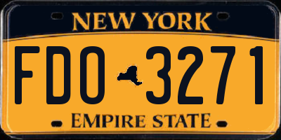 NY license plate FDO3271