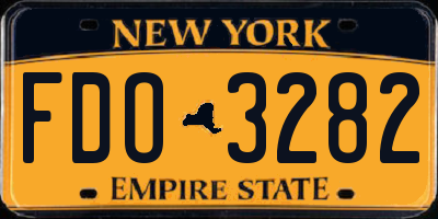 NY license plate FDO3282