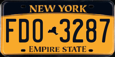 NY license plate FDO3287