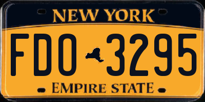 NY license plate FDO3295