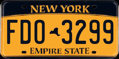 NY license plate FDO3299