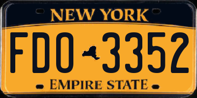 NY license plate FDO3352