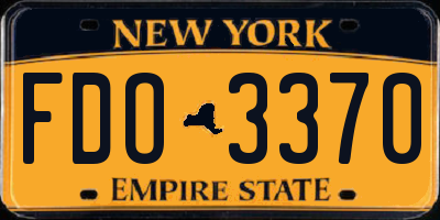 NY license plate FDO3370